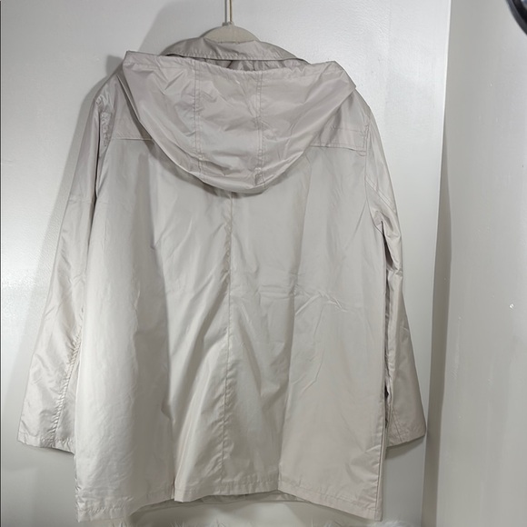 Women's Khaki Nylon Windbreaker Jacket - Picture 2 of 6